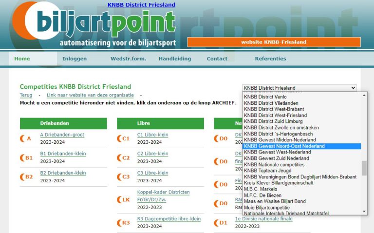 Landscompetitie (Teams) – KNBB District Friesland